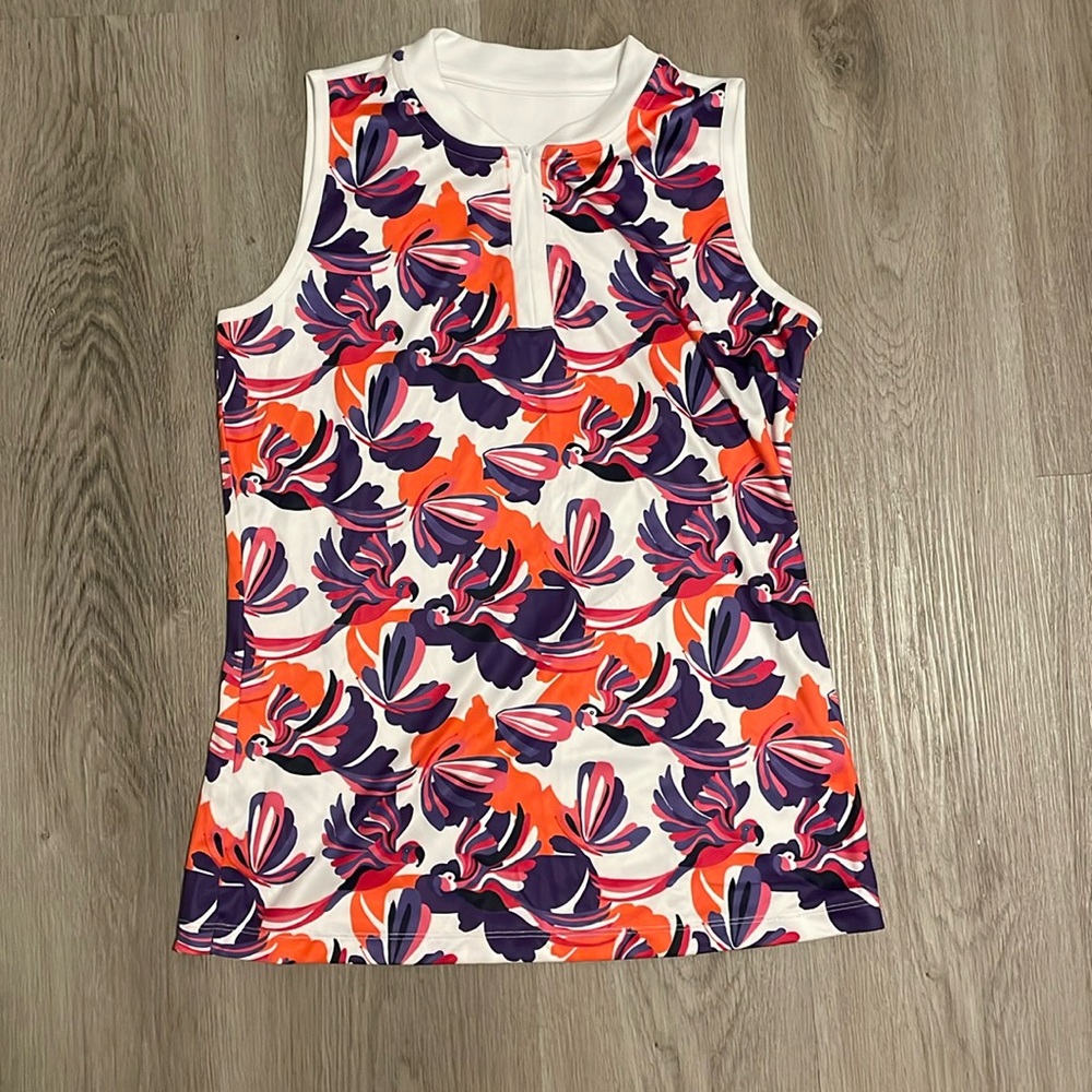 2 for $40 NWOT Parrot Print Athletic Top